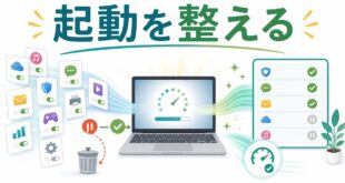 Windowsのスタートアッププログラムを整理して起動を軽くする図解