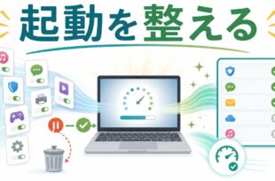 Windowsのスタートアッププログラムを整理して起動を軽くする図解