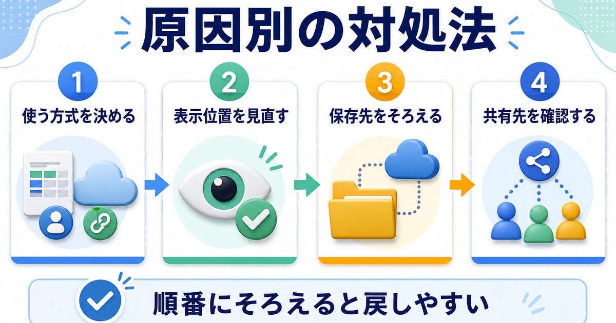Excelの共有ブックが使えない時に確認順を整理した図解