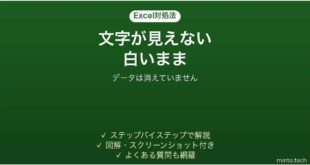 Excelで文字が白くなって見えない時の対処法