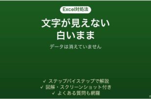 Excelで文字が白くなって見えない時の対処法
