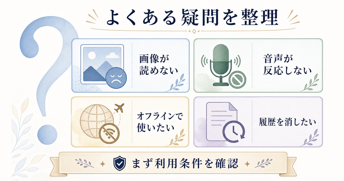 Google翻訳アプリでよくある画像・音声・オフライン・履歴の疑問