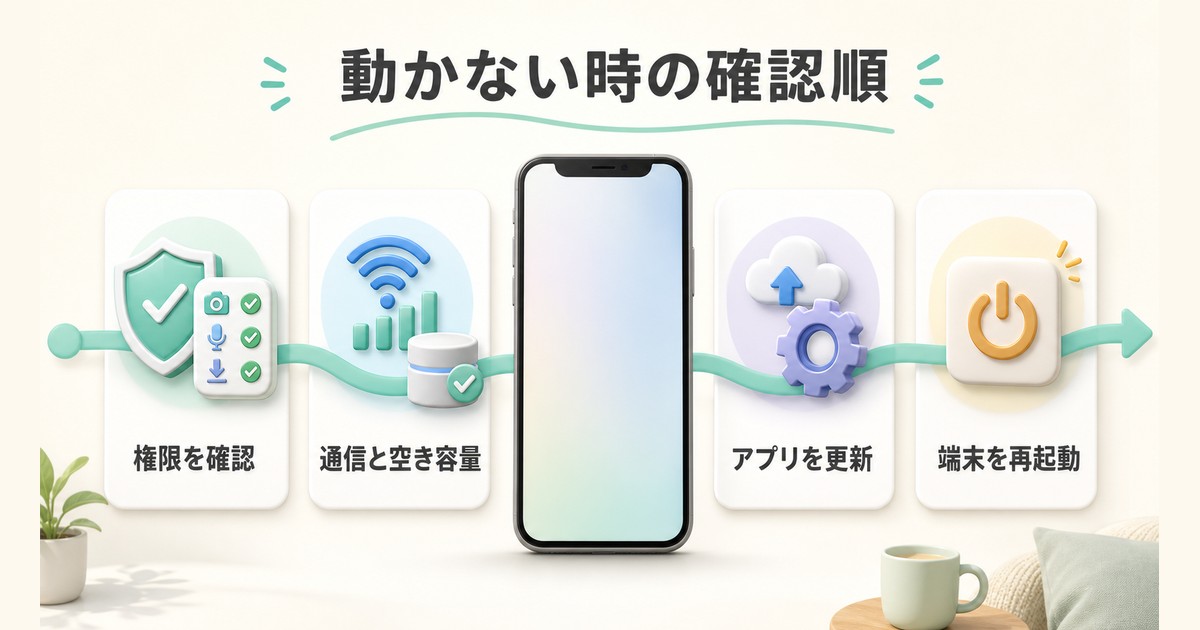 Google翻訳アプリが動かない時に確認する権限・通信・更新・再起動