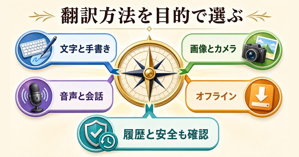 Google翻訳の文字・画像・音声・オフライン・履歴機能の選び方まとめ