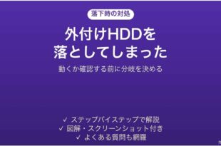 外付けHDDを落とした後にやってはいけないこと