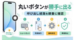 AssistiveTouchが勝手に出る時の確認順をまとめた図解