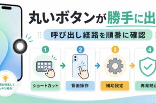 AssistiveTouchが勝手に出る時の確認順をまとめた図解