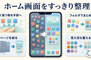 iPhoneのホーム画面を移動、フォルダ、ページ、外観の順に整理する完全ガイドのアイキャッチ