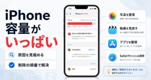 iPhoneのストレージがいっぱいで削除できない時の原因と対処順をまとめたアイキャッチ画像
