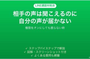 LINE通話で自分の声が相手に届かない時の対処法