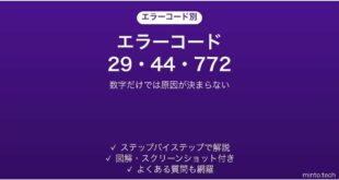 Officeライセンス認証のエラーコード29・44・772の対処法