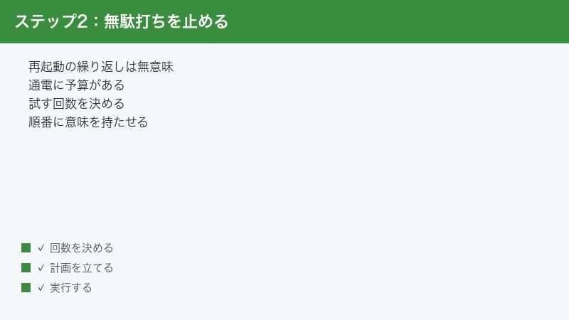 通電の回数を無駄にしない考え方を示した図