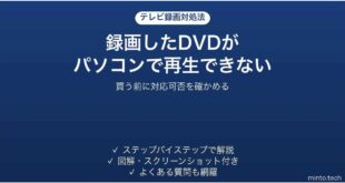 テレビで録画したDVDがパソコンで再生できない時の対処法