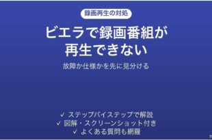 パナソニックのビエラで録画番組が再生できない時の対処法