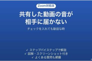 Zoomで画面共有した動画の音声が相手に聞こえない時の対処法