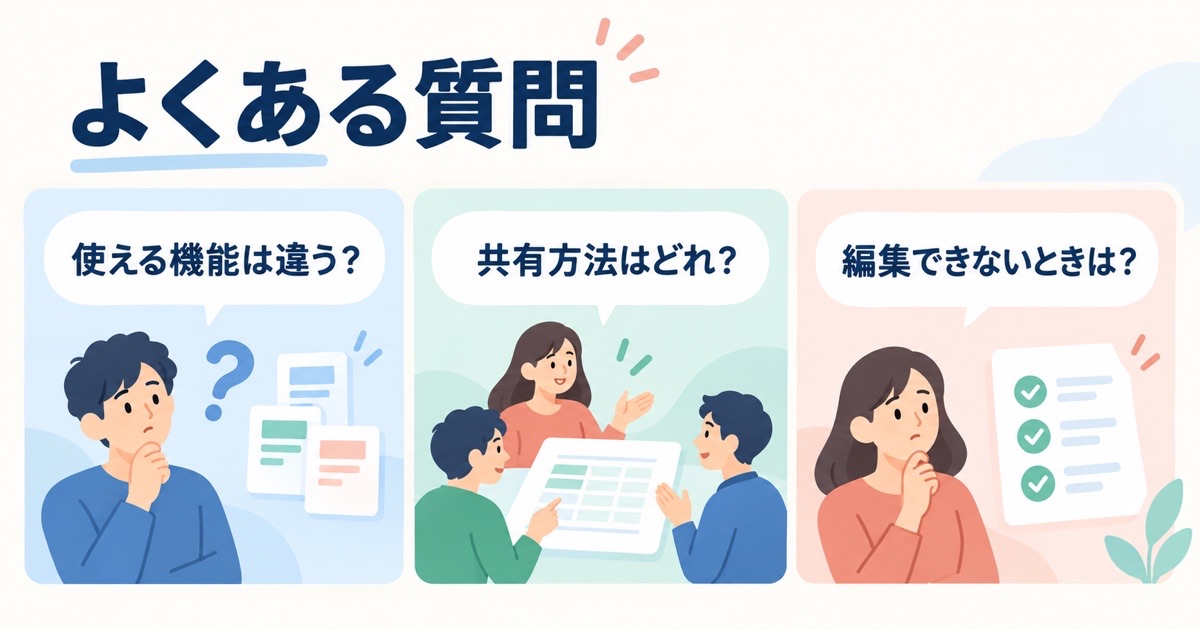 Excelの共有ブックでよくある質問を整理した図解