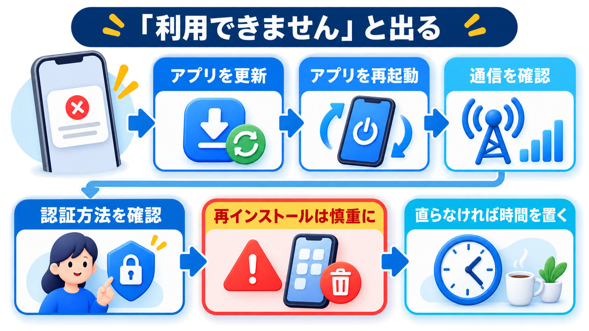 楽天ペイで利用できないと表示された時の確認順