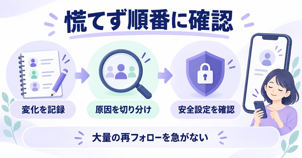 慌てず順番に確認:変化を記録、原因を切り分け、安全設定を確認